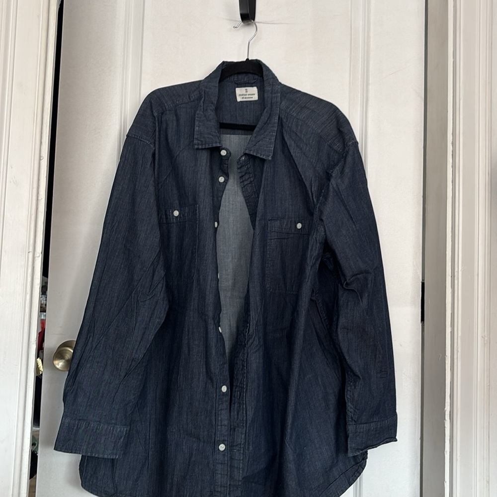 🦸♂️Big & Tall Dark Blue Denim medium weight/ dark wash/ 4x - Picture 2 of 4